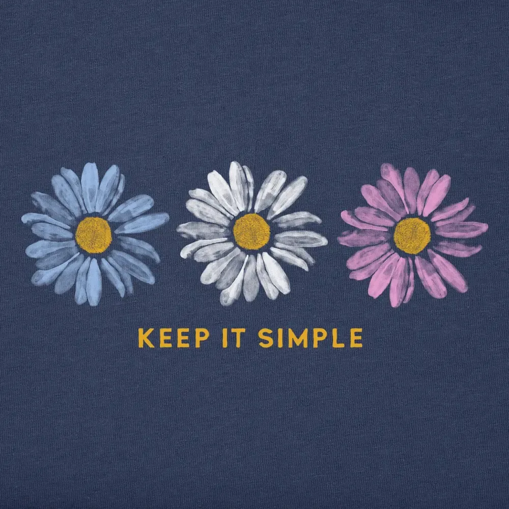 Women's Keep it Simple Trio Daisy Short Sleeve Vee