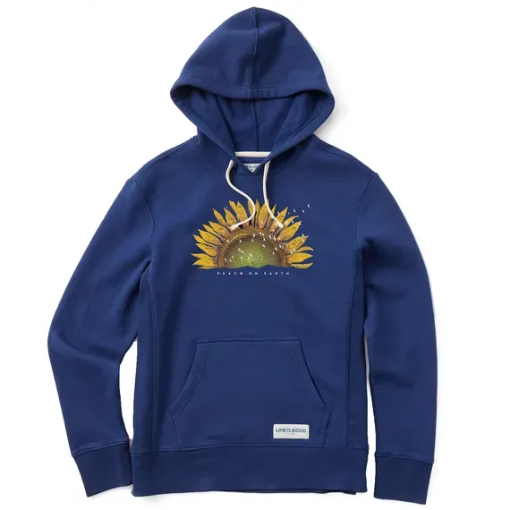 Women's Sunflower Dew Peace on Earth Simply True Fleece Hoodie