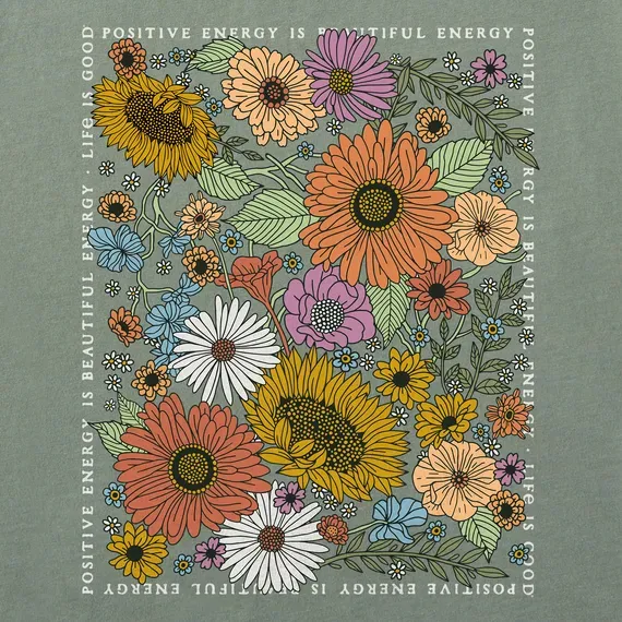 Women's Beautiful Energy Wildflowers  Crusher Boxy Tee