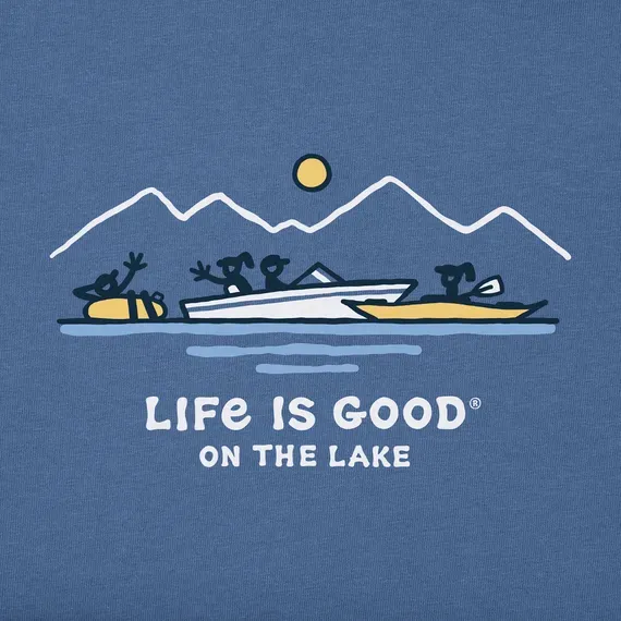 Men's Life is Good Boat Party  Short Sleeve Tee