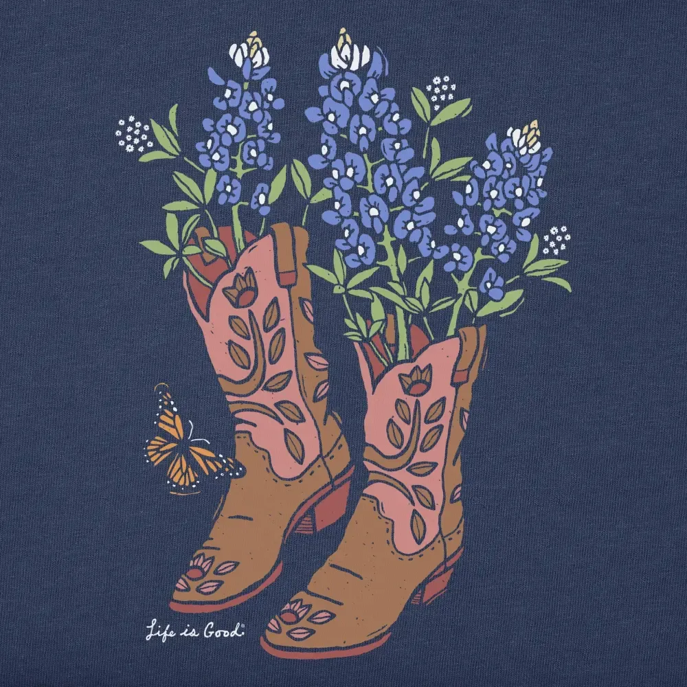 Women's Boots and Blue Bonnets Short Sleeve Tee