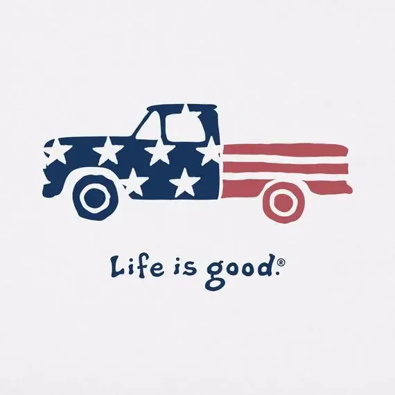 Women's Patriotic Truck Simply True Fleece Hoodie