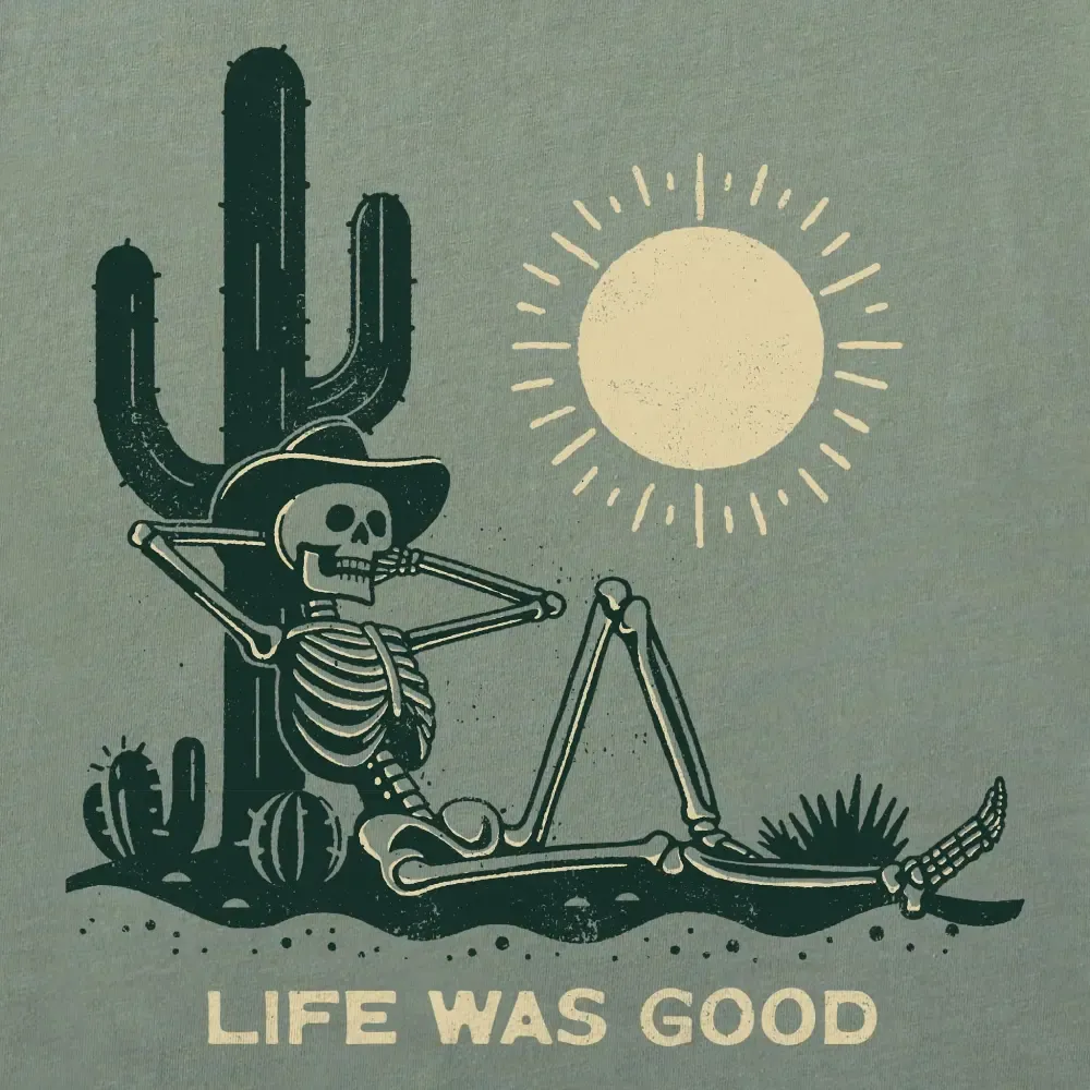Women's Life was Good Cowboy Skull Crusher Boxy Hoodie
