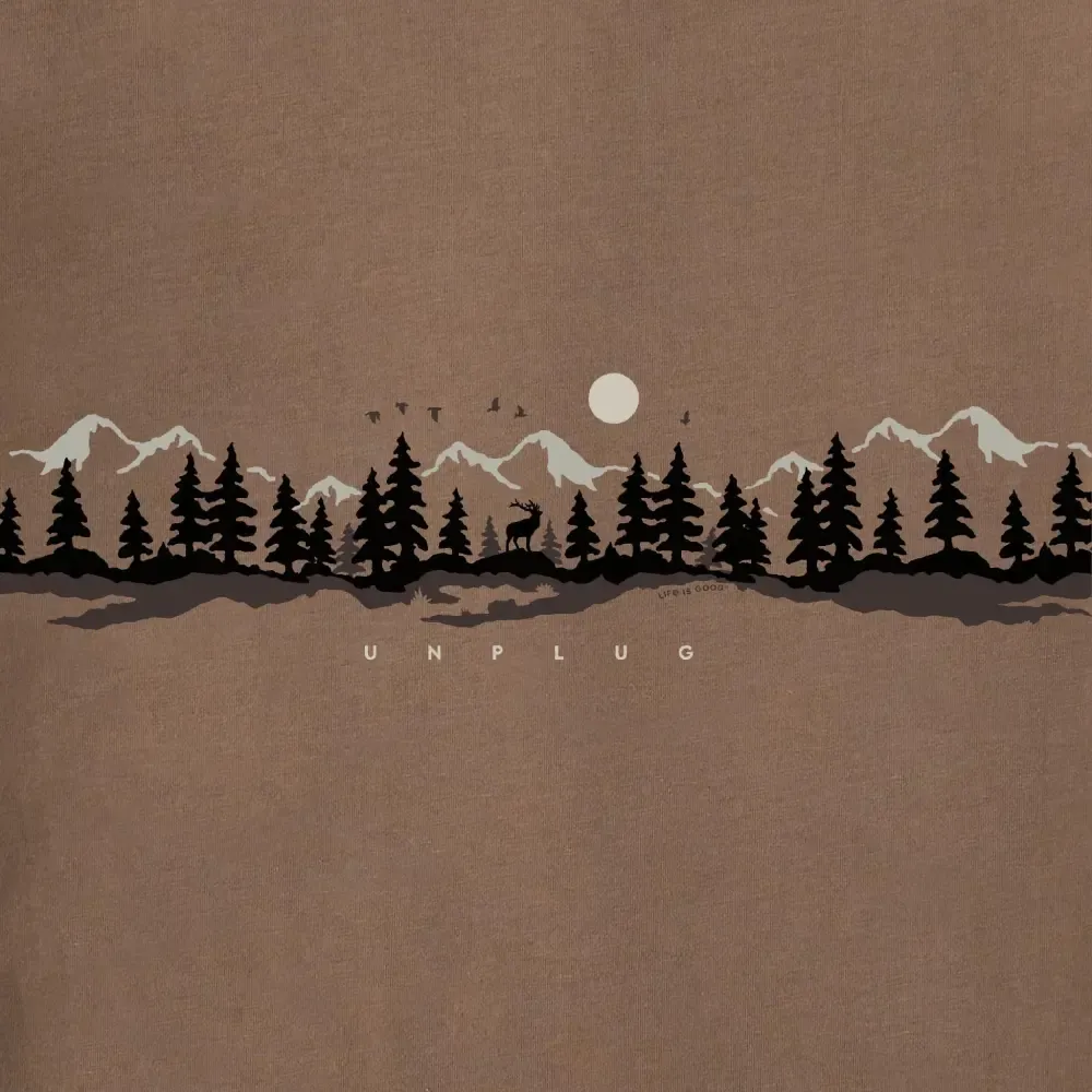 Men's Unplug in the Outdoors Long Short Sleeve Crusher Tee