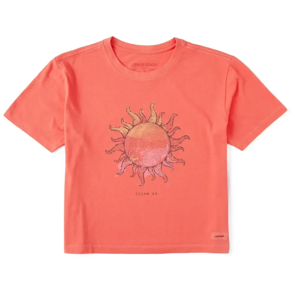 Women's Fineline Shine on Sun Short Sleeve Crusher Boxy Tee