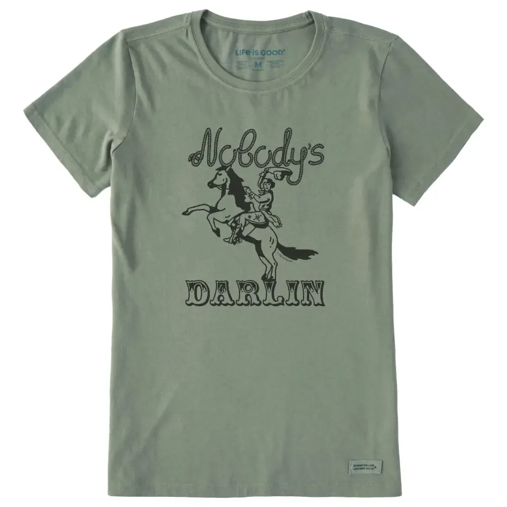 Women's Nobody's Darlin Cowgirl Short Sleeve Crusher Tee
