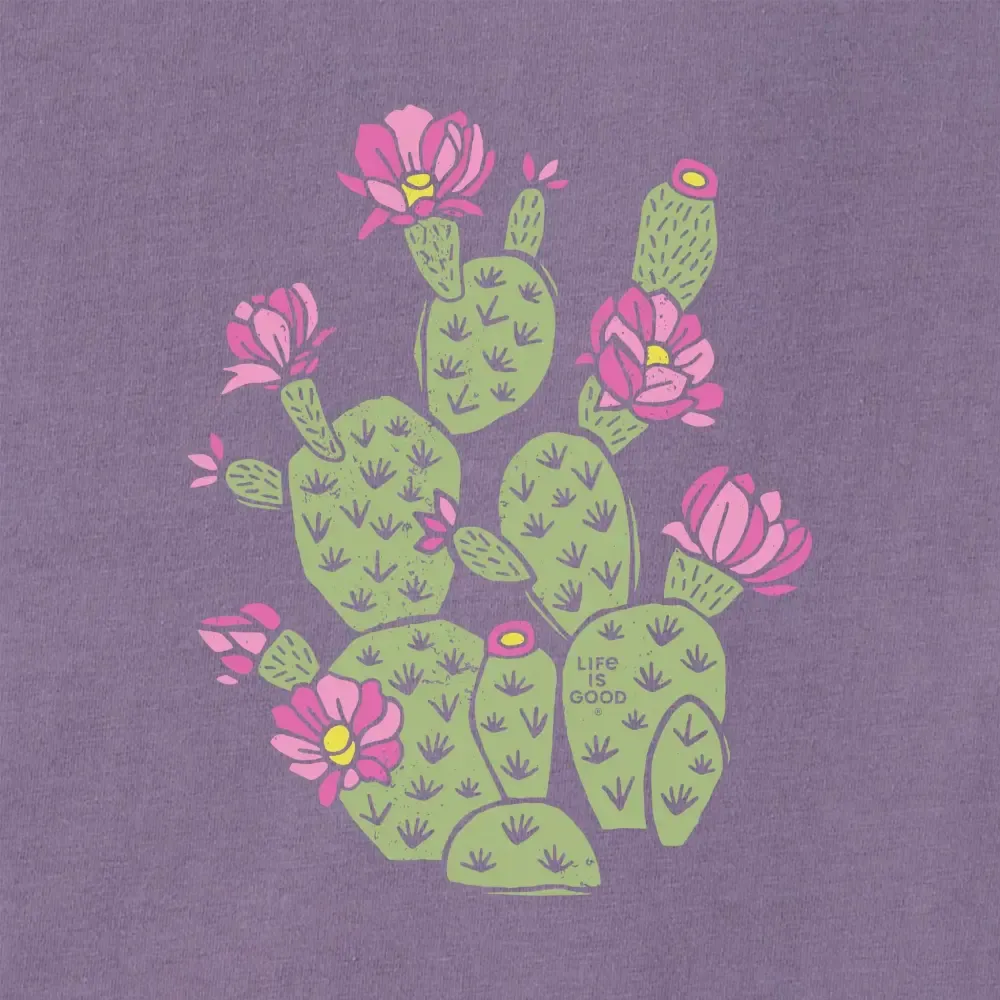 Women's Cactus Flowers Short Sleeve Crusher Tee