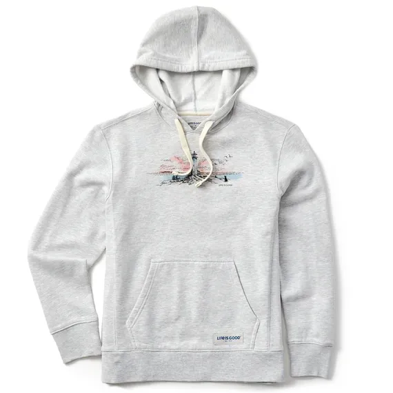 Women's Storybook Lighthouse Vista Simply True Fleece Hoodie