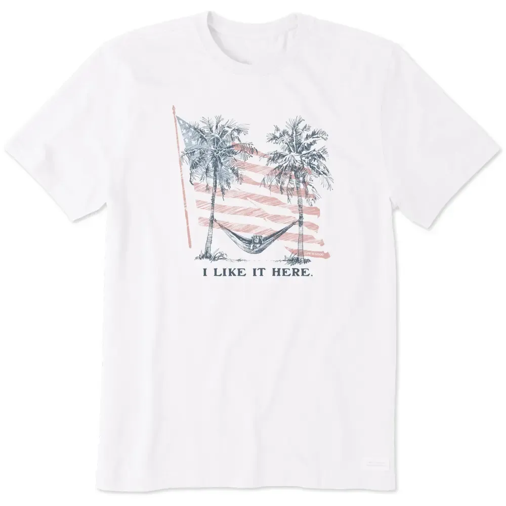 Men's I Like It Here Flag Hammock Short Sleeve Tee
