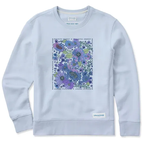Women's Beautiful Energy Tie Dye Simply True Fleece Crew