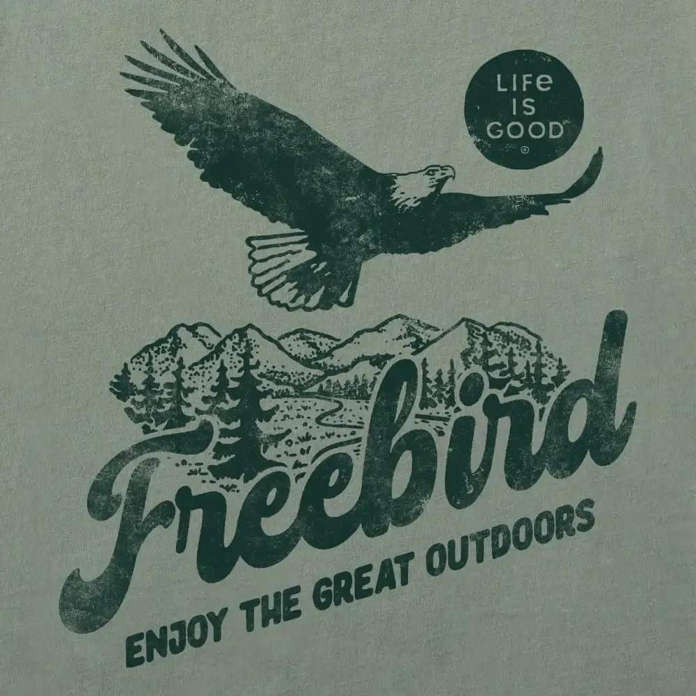Women's Bald Eagle Freebird Short Sleeve Crusher Boxy Tee