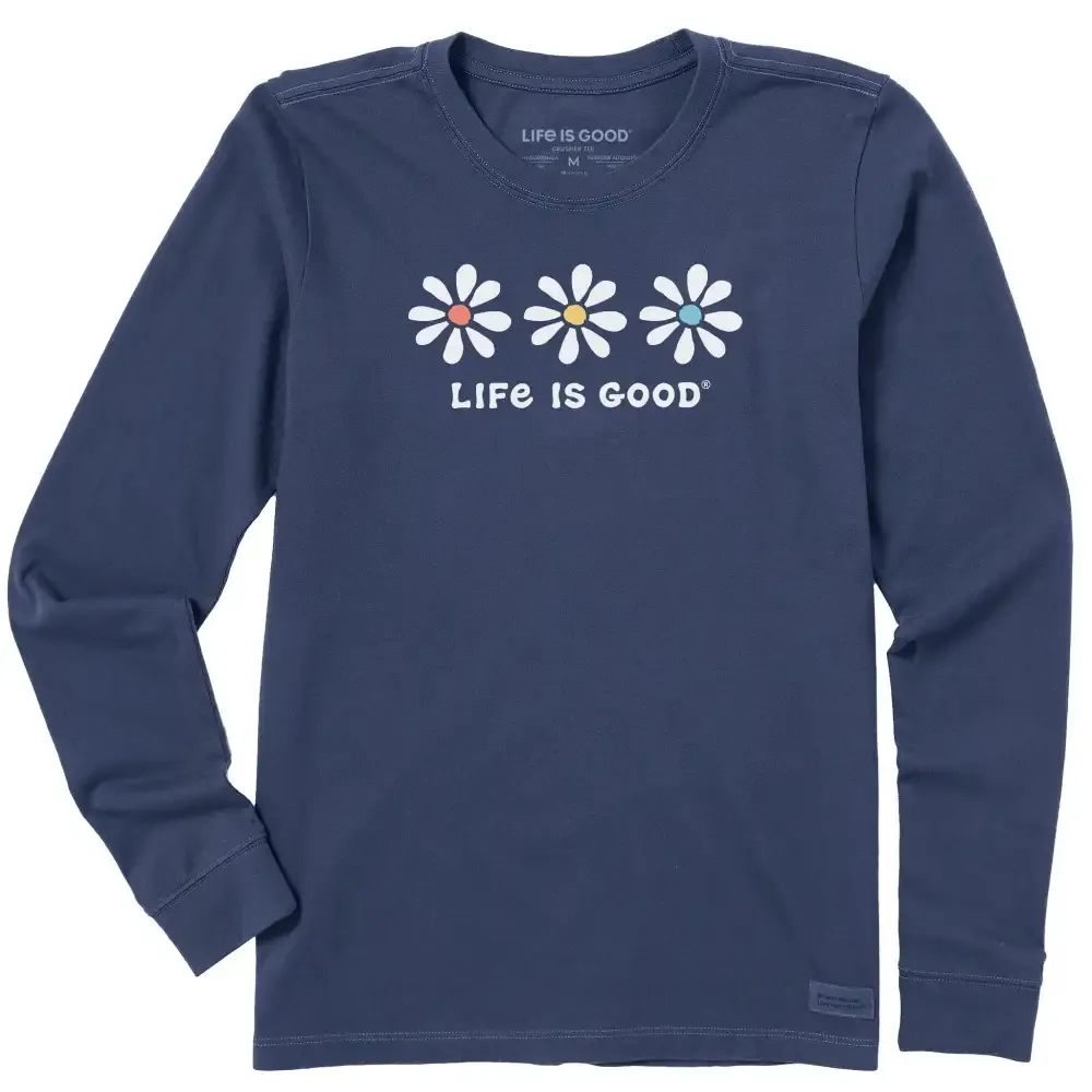 Women's 3 Daisies Long Sleeve Crusher Tee