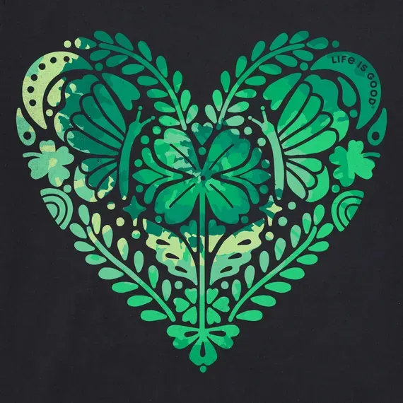 Women's Celtic Clover Heart Tie Dye Simply True Fleece Hoodie
