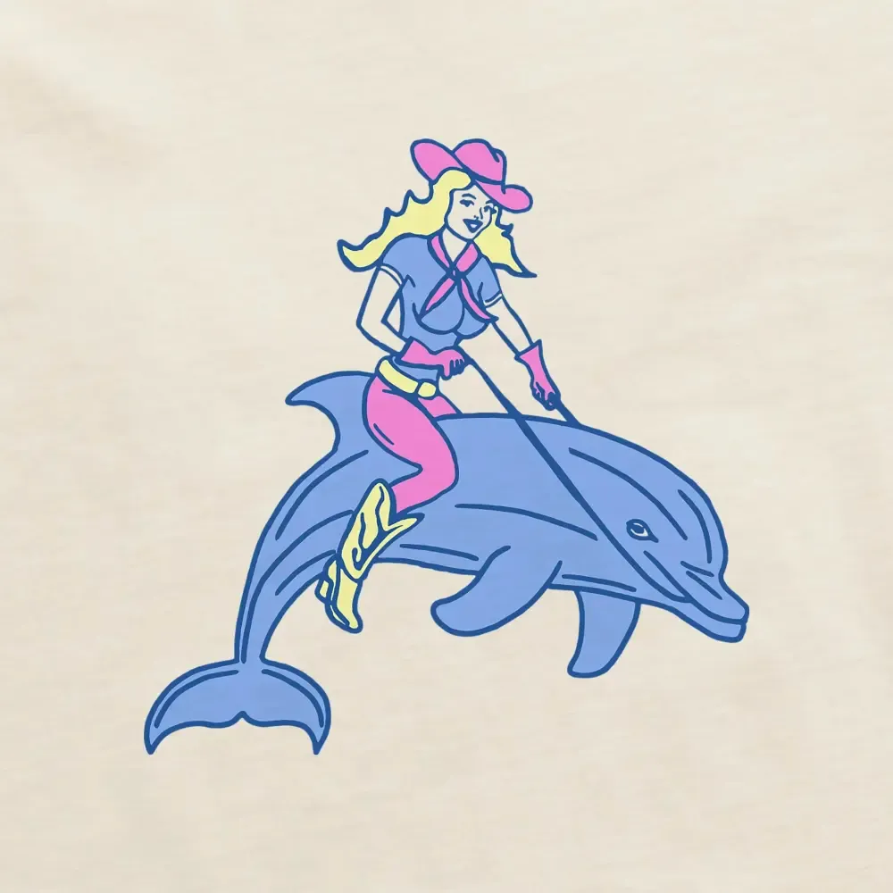 Women's Mini Dolphin Rider Short Sleeve Crusher Boxy Tee