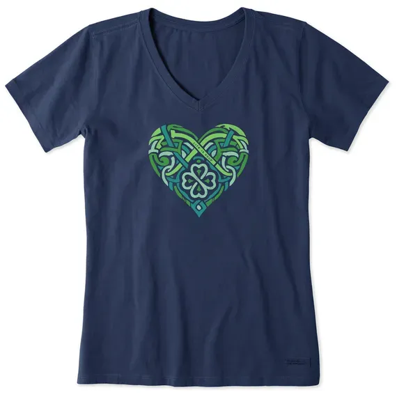 Women's Celtic Heart  Crusher Vee