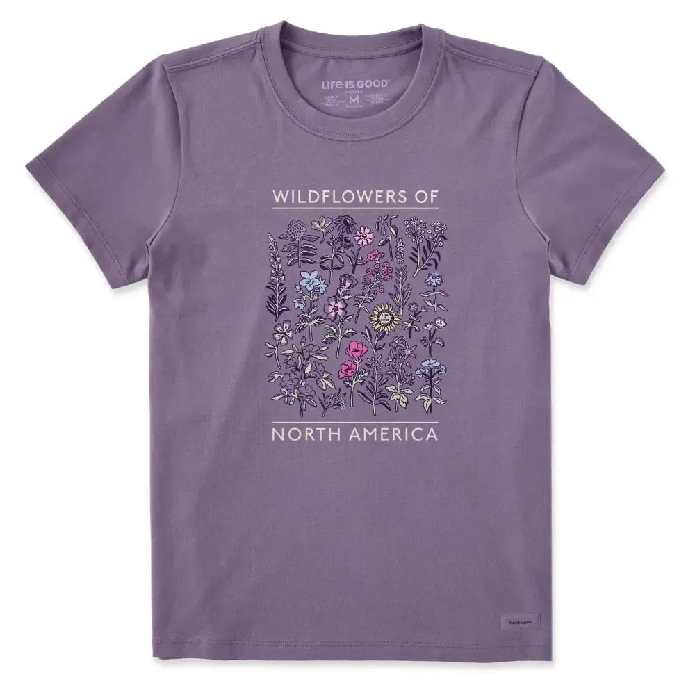 Women's Wildflowers of North America Short Sleeve Crusher Tee