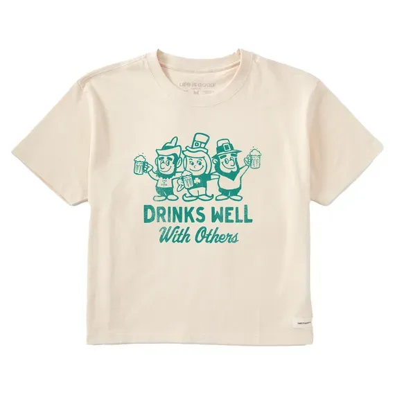 Women's Drinks Well Leprechauns  Crusher Boxy Tee