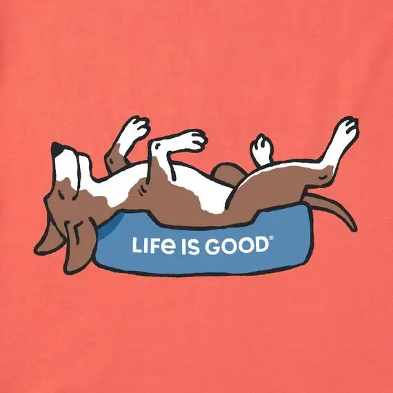 Women's Belly Rub Dog Short Sleeve  Vee