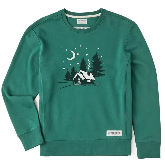 Women's Moonlit Cottage Simply True Fleece Crew