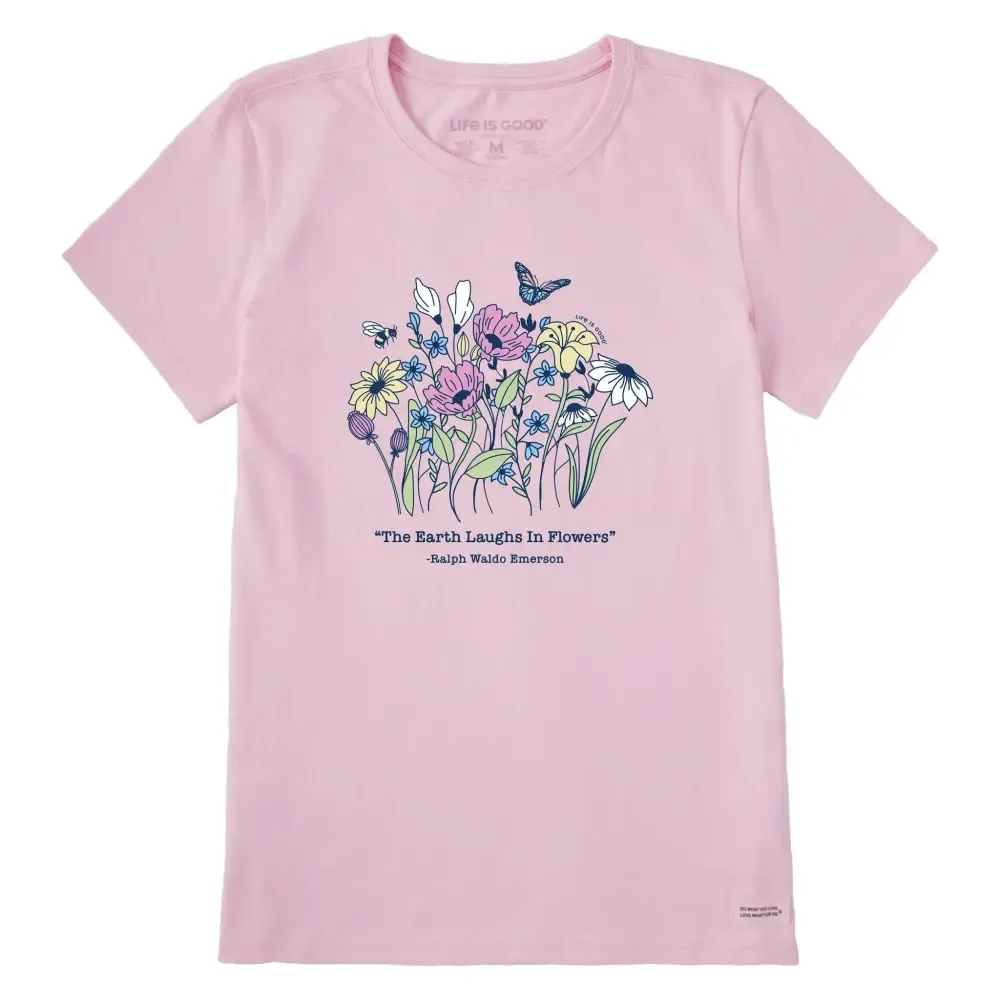 Women's Laughing Flowers Short Sleeve Tee