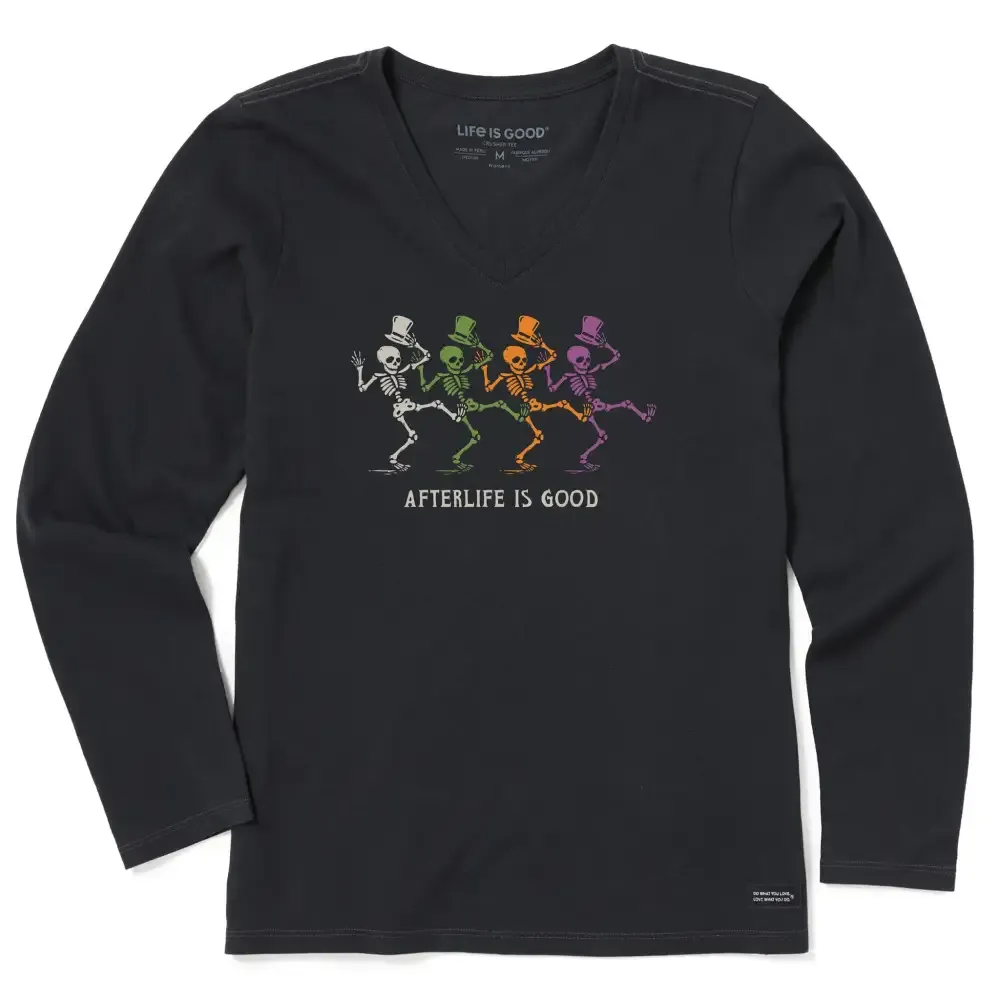 Women's Afterlife is Good Long Sleeve Crusher Vee