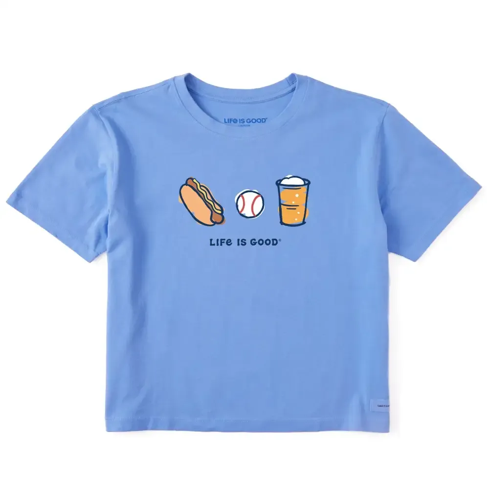 Women's Baseball Trio Short Sleeve Crusher Boxy Tee
