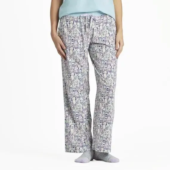Women's Heart of Dogs Pattern Snuggle Up Sleep Pant