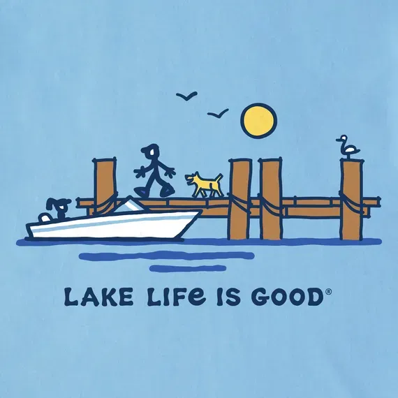 Men's Dock Lake Life is Good Short Sleeve  Tee