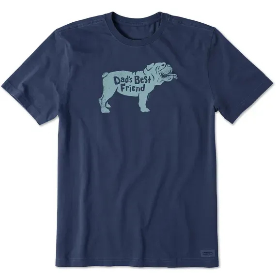 Men's Dads Best Friend Bulldog  Crusher Tee