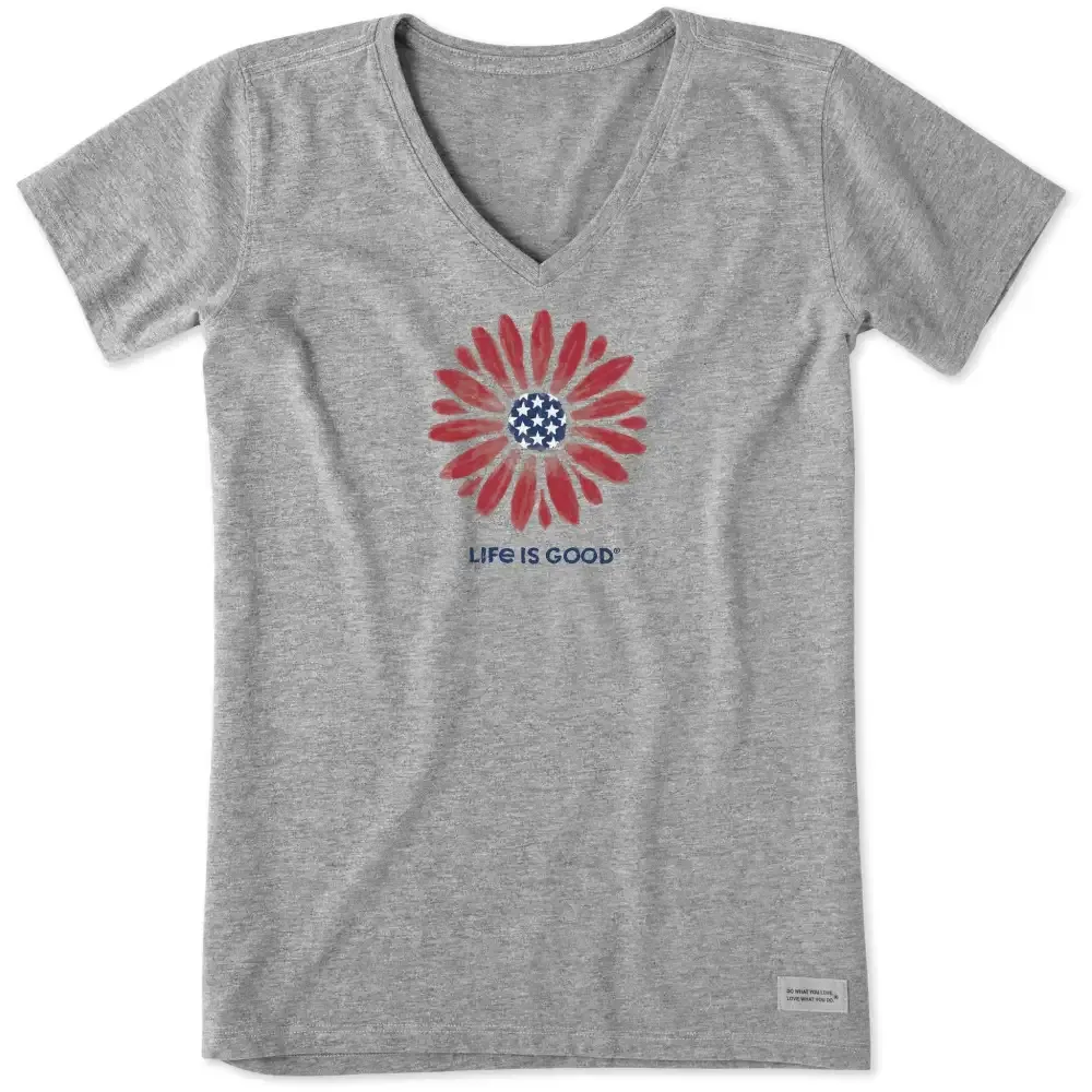 Women's Americana Daisy Short Sleeve Vee