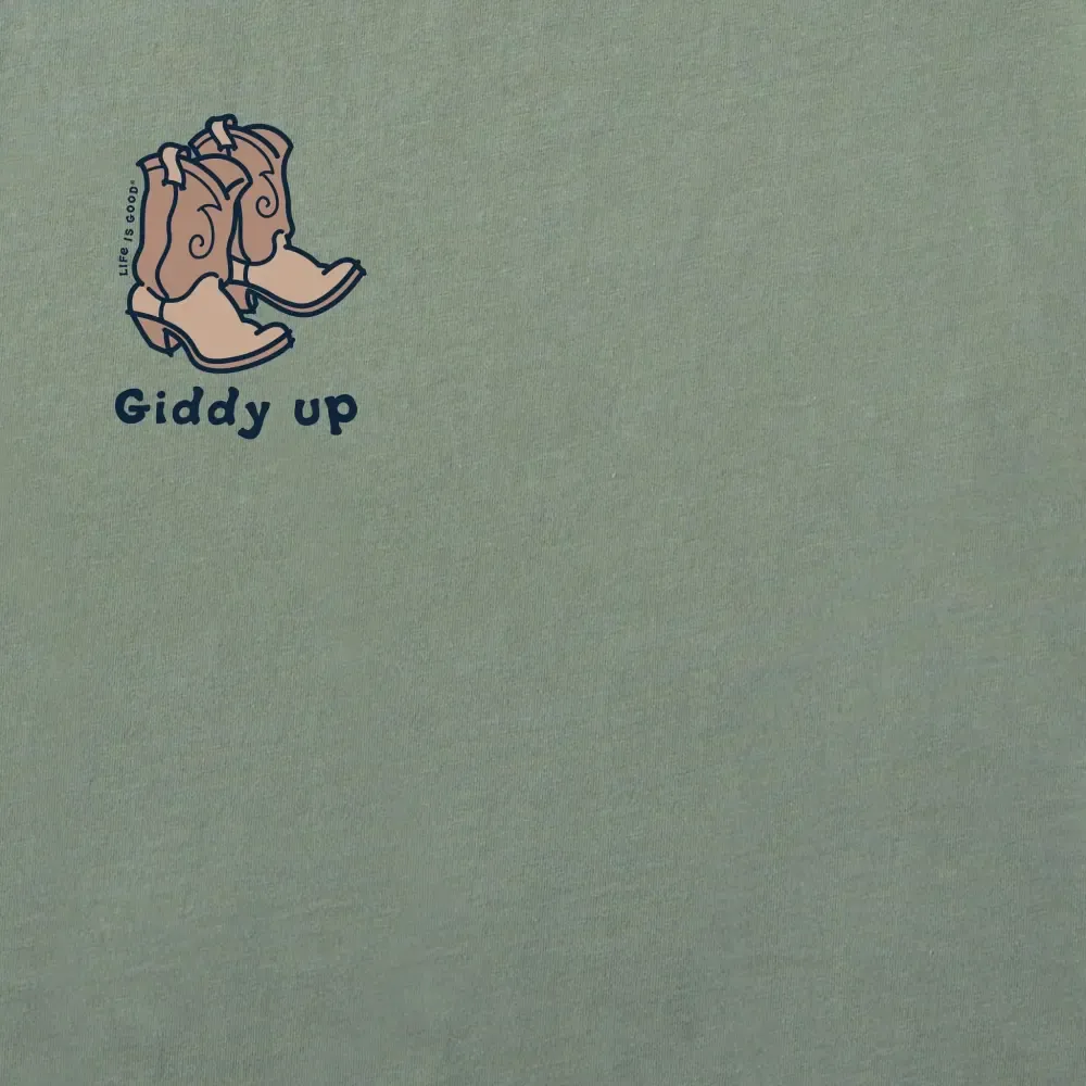 Men's Giddy Up Little Boots Short Sleeve Crusher Tee