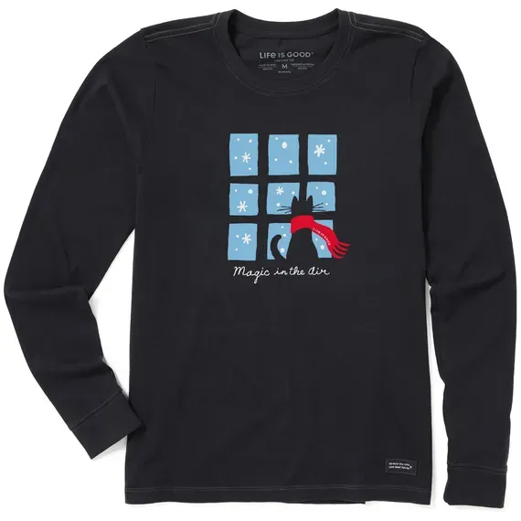 Women's Magic in the Air Cat Long Sleeve Crusher Tee