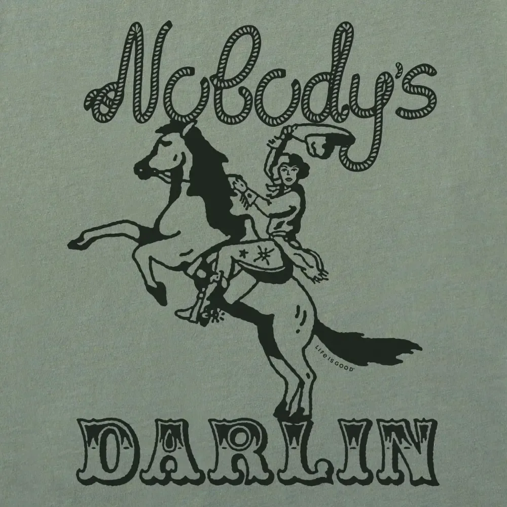 Women's Nobody's Darlin Cowgirl Short Sleeve Crusher Tee