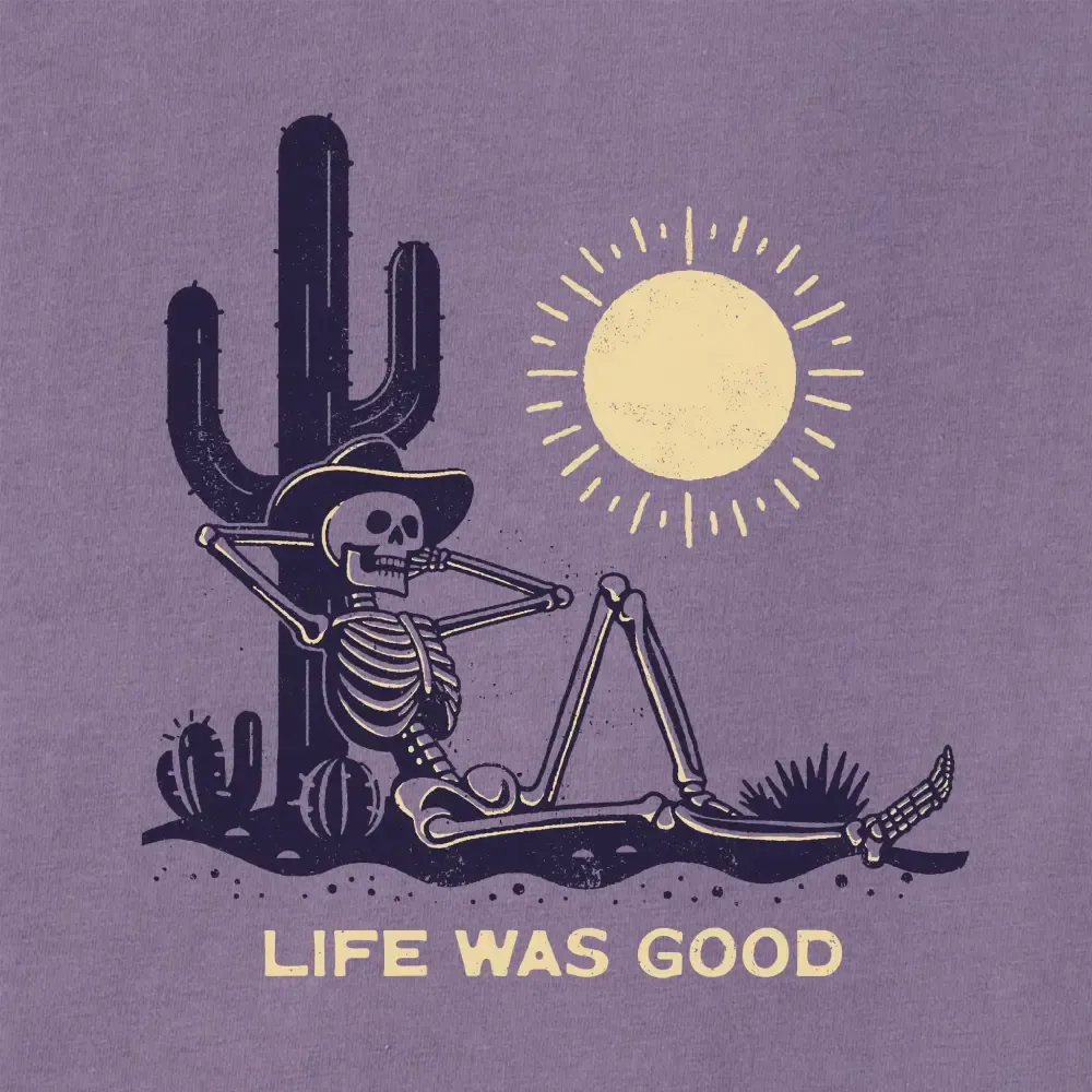Women's Life was Good Cowboy Skull Crusher Boxy Hoodie