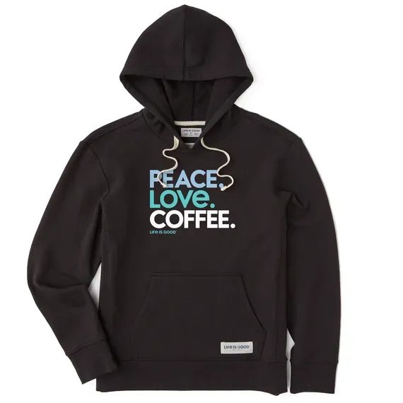 Women's Peace Love Coffee Simply True Fleece Hoodie