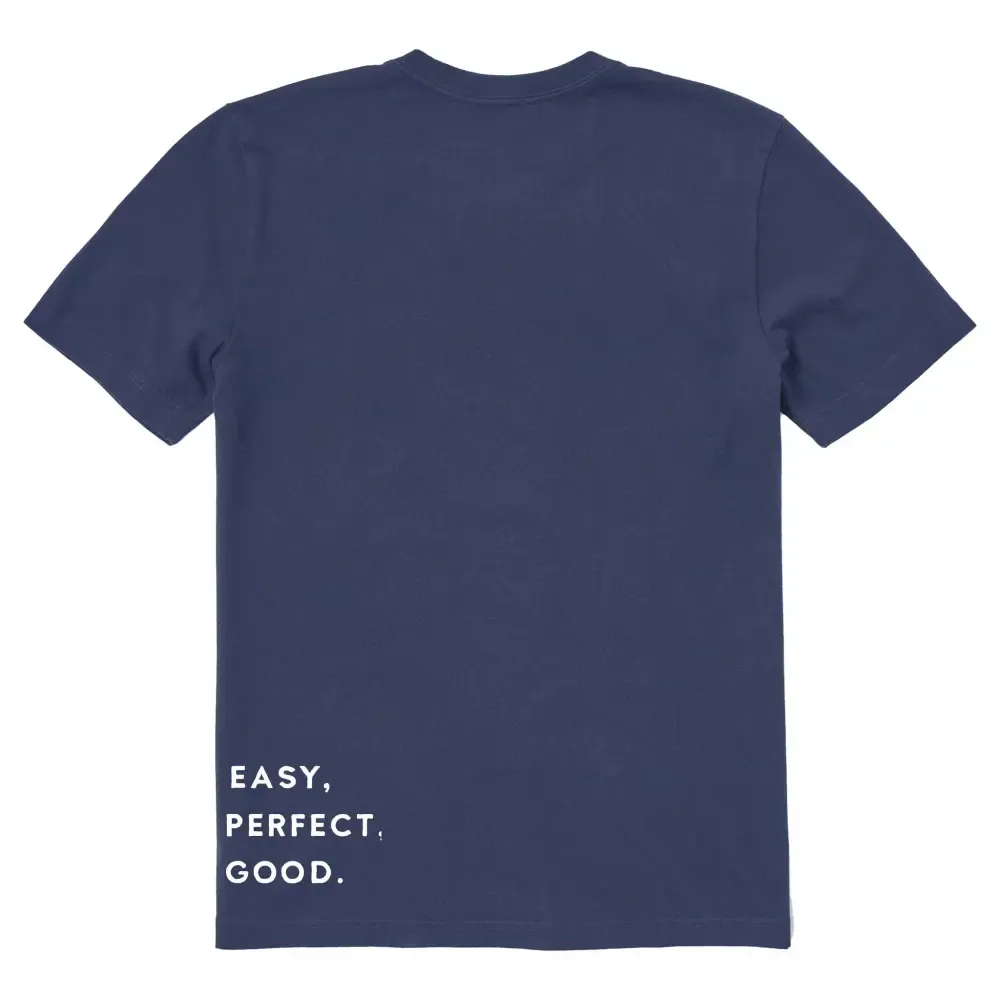 Men's Life Isn't Easy Message Short Sleeve Crusher Tee