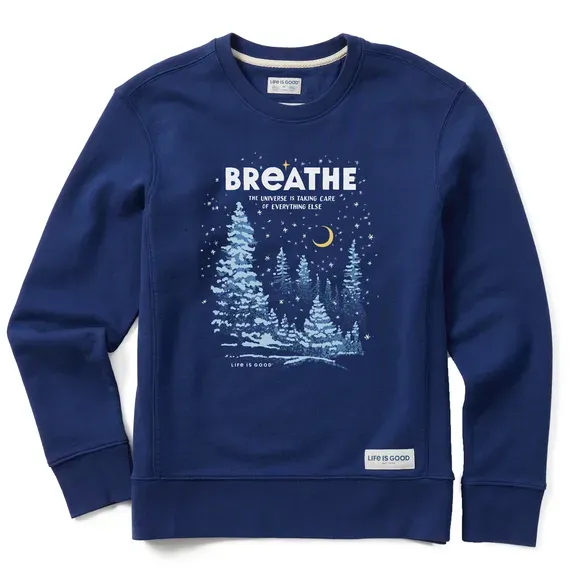 Women's Breathe Universe Winter Simply True Fleece Crew