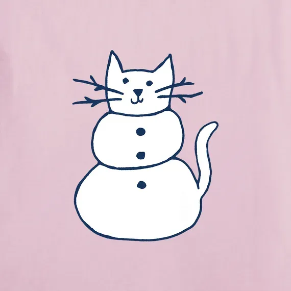 Women's Cat Snowman Simply True Fleece Hoodie