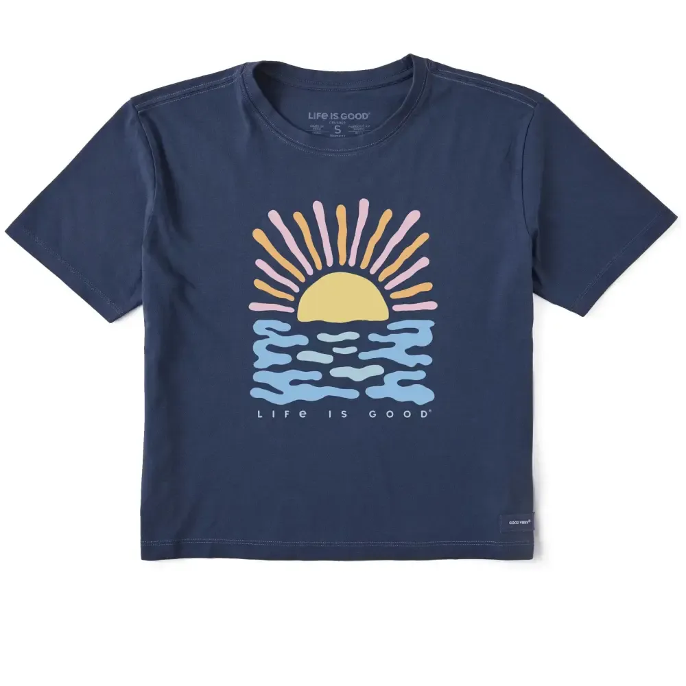 Women's Sun Over the Water Short Sleeve Crusher Boxy Tee