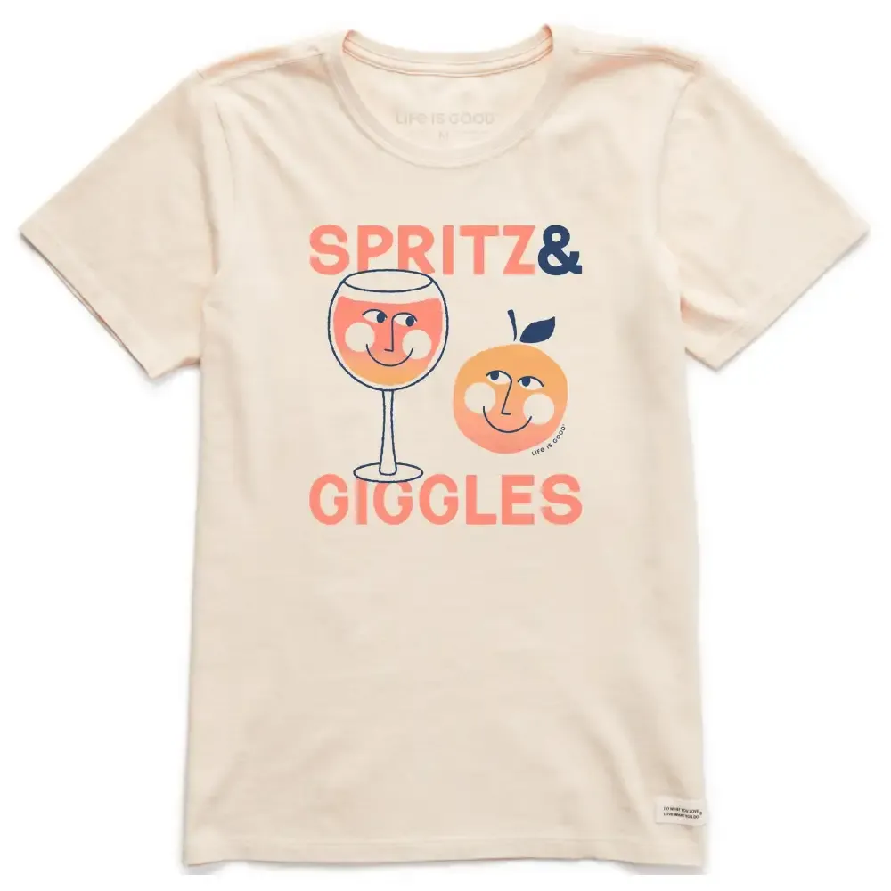 Women's Aperol Spritz and Giggles Short Sleeve Crusher Tee
