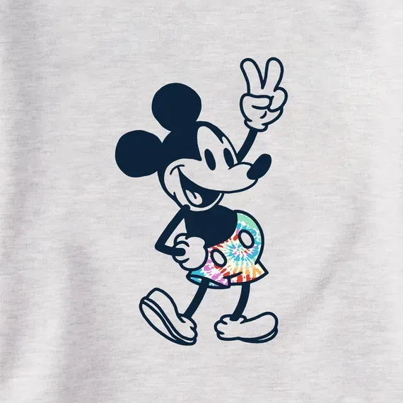 Women's Steamboat Willie Peace Mini Tie Dye Simply True Fleece Hoodie