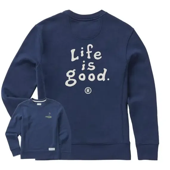 Women's LIG Vintage Wordmark Stacked Simply True Fleece Crew