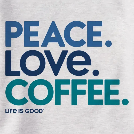 Women's Peace Love Coffee Simply True Fleece Crew