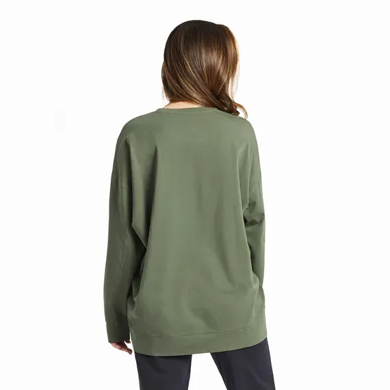 Women's Solid Crusher-FLEX Oversized Crew