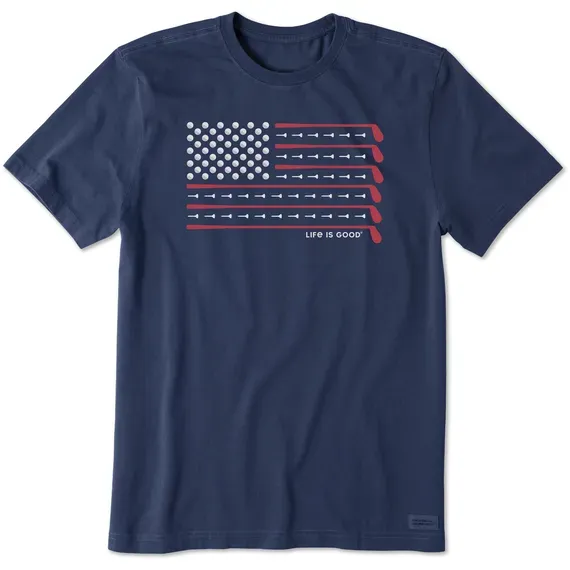 Men's Golf Flag Short Sleeve  Tee