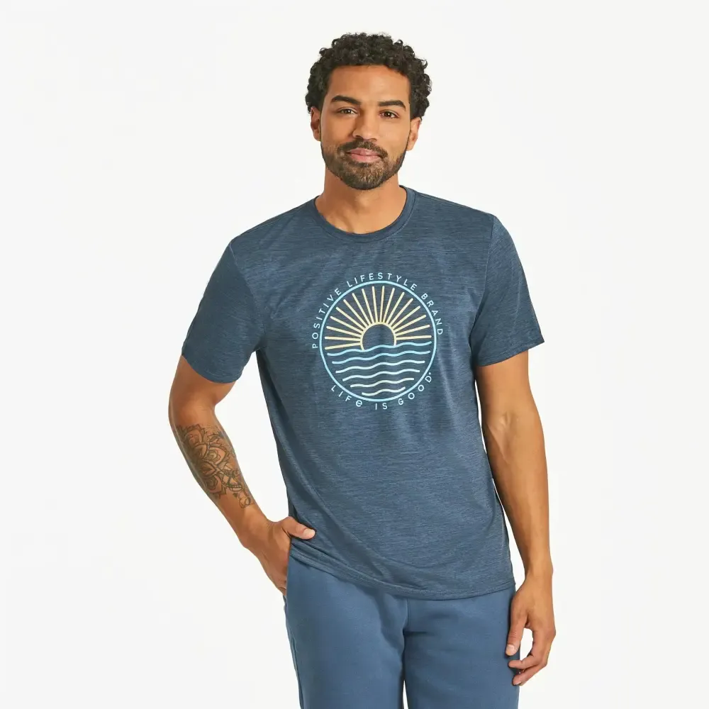 Men's Positive Lifestyle Sun & Waves Sun Crusher Tee