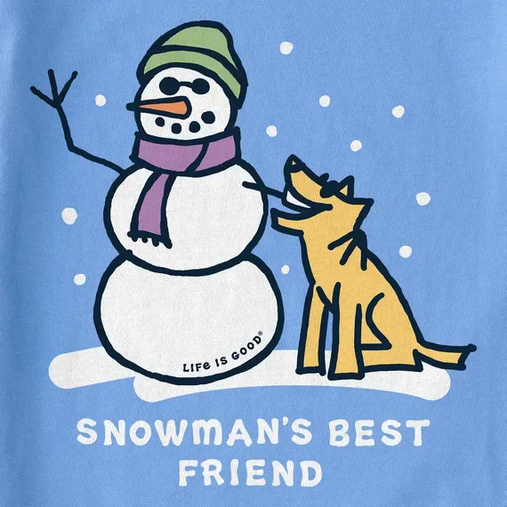 Women's Snowman's Best Friend Simply True Fleece Crew