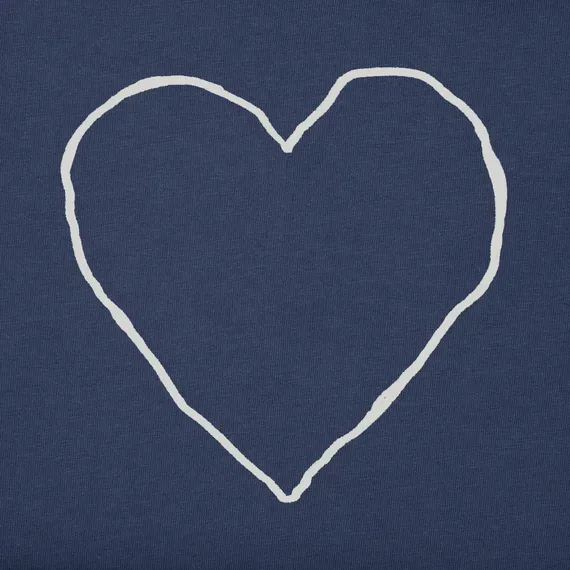 Women's Line Heart Simply True Fleece Crew