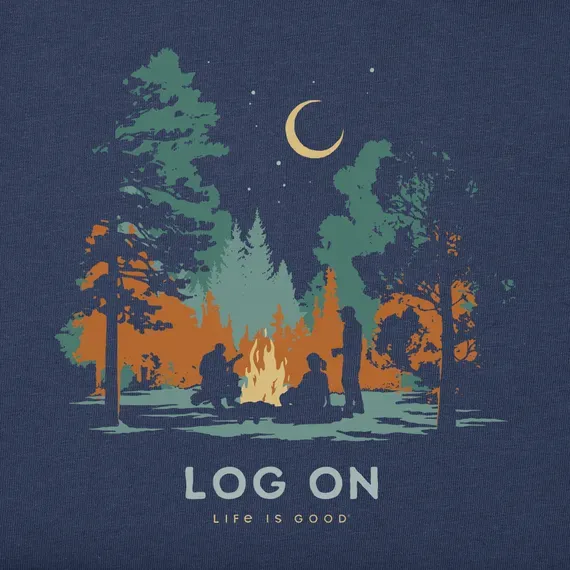 Men's Log On Campfire  Crusher Tee