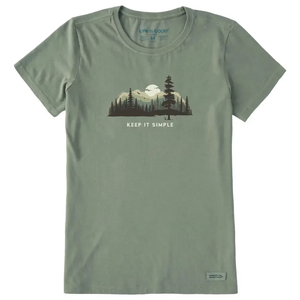 Women's Keep it Simple Evergreen Silo Short Sleeve Crusher Tee